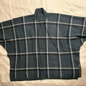 Plaid Max Studio Poncho Size Large